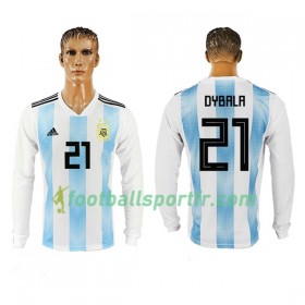 Tenue Argentine Dybala 21 Domicile Coupe du monde 2018 Maillot de Foot ML